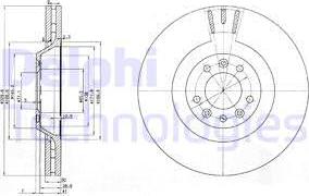 Delphi BG9844 - Тормозной диск autosila-amz.com