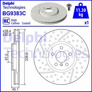 Delphi BG9383C - Тормозной диск autosila-amz.com