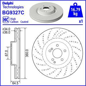 Delphi BG9327C - Тормозной диск autosila-amz.com