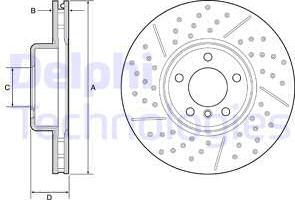 Delphi BG9234C-18B1 - Тормозной диск autosila-amz.com