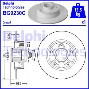 Delphi BG9230RSC - Тормозной диск autosila-amz.com