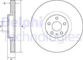 Delphi BG9231C - Тормозной диск autosila-amz.com