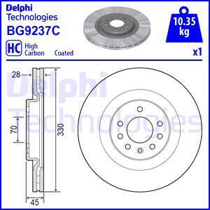 Delphi BG9237C - Тормозной диск autosila-amz.com
