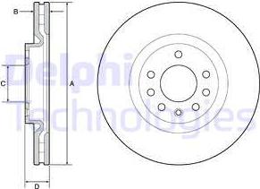 Delphi BG4944C - Тормозной диск autosila-amz.com
