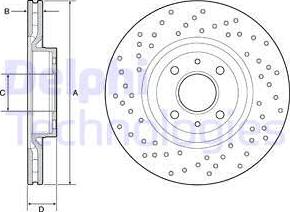 Delphi BG4943C - Тормозной диск autosila-amz.com