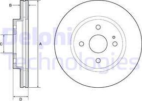 Delphi BG4942C - Тормозной диск autosila-amz.com