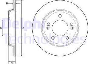 Delphi BG4964C - Тормозной диск autosila-amz.com