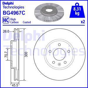 Delphi BG4967C - Тормозной диск autosila-amz.com