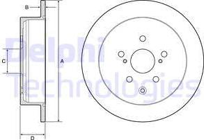 Delphi BG4919C - Тормозной диск autosila-amz.com