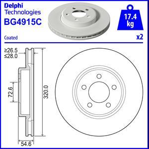 Delphi BG4915C - Тормозной диск autosila-amz.com