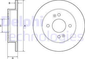 Delphi BG4917C - Тормозной диск autosila-amz.com