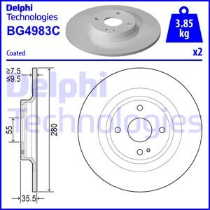 Delphi BG4983C - Тормозной диск autosila-amz.com