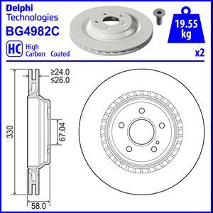 Delphi BG4982C - Тормозной диск autosila-amz.com