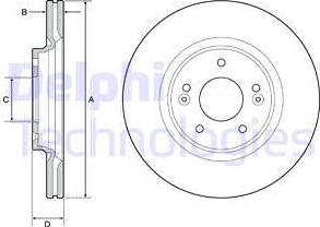 Delphi BG4931C - Тормозной диск autosila-amz.com