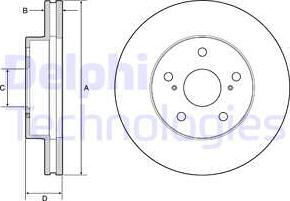 Delphi BG4926C - Тормозной диск autosila-amz.com