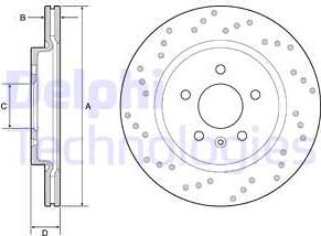 Delphi BG4923C - Тормозной диск autosila-amz.com
