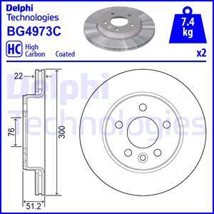 Delphi BG4973C - Тормозной диск autosila-amz.com