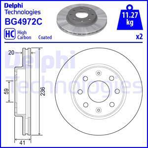 Delphi BG4972C-18B1 - Тормозной диск autosila-amz.com