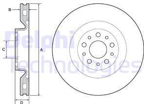 Delphi BG4556 - Тормозной диск autosila-amz.com