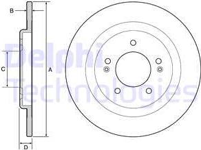 Delphi BG4563C - Тормозной диск autosila-amz.com