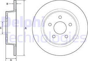 Delphi BG4533 - Тормозной диск autosila-amz.com