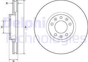 Delphi BG4696C - Диск тормозной autosila-amz.com