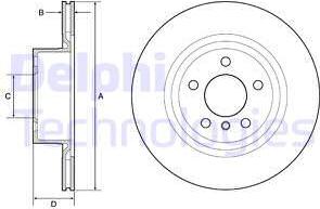 Delphi BG4644C-18B1 - Тормозной диск autosila-amz.com