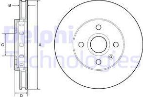 Delphi BG4647C - Тормозной диск autosila-amz.com