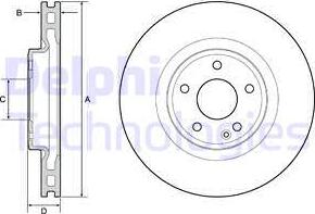 Delphi BG4659C - Тормозной диск autosila-amz.com
