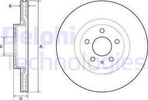 Delphi BG4654C - Тормозной диск autosila-amz.com