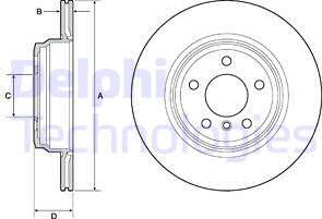 Delphi BG4665C-18B1 - Тормозной диск autosila-amz.com