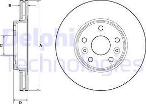 Delphi BG4667C - Тормозной диск autosila-amz.com