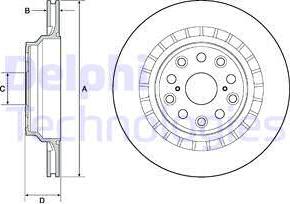 Delphi BG4684C - Тормозной диск autosila-amz.com
