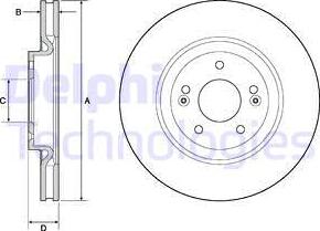 Delphi BG4683C - Тормозной диск autosila-amz.com