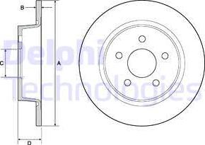 Delphi BG4682 - Тормозной диск autosila-amz.com