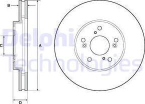 Delphi BG4687 - Тормозной диск autosila-amz.com