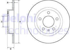 Delphi BG4675 - Тормозной диск autosila-amz.com