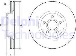 Delphi BG4676C - Тормозной диск autosila-amz.com