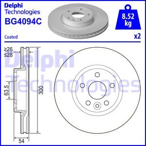 Delphi BG4094C-18B1 - Тормозной диск autosila-amz.com