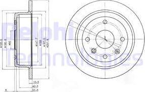 Delphi BG4091 - Тормозной диск autosila-amz.com