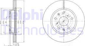 Delphi BG4093 - Тормозной диск autosila-amz.com