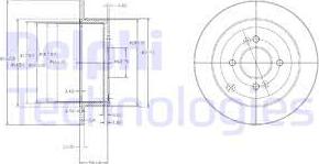 Delphi BG4097 - Тормозной диск autosila-amz.com