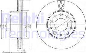 Delphi BG4059 - Тормозной диск autosila-amz.com