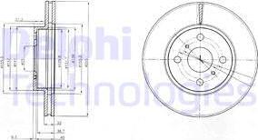 Delphi BG4053 - Тормозной диск autosila-amz.com