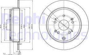 Delphi BG4064 - Тормозной диск autosila-amz.com