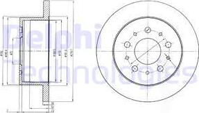 Delphi BG4061 - Диск тормозной autosila-amz.com