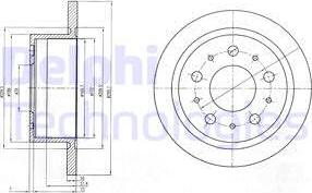 Delphi BG4062 - Тормозной диск autosila-amz.com