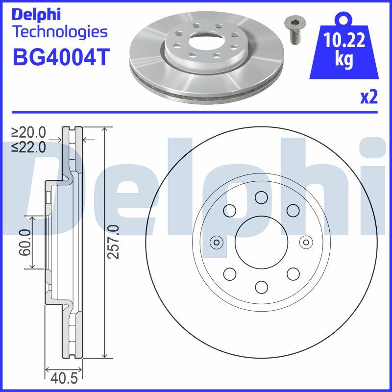 Delphi BG4004T - Тормозной диск autosila-amz.com