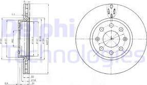 Delphi BG4004 - Тормозной диск autosila-amz.com