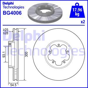 Delphi BG4006 - Тормозной диск autosila-amz.com